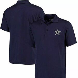 Dallas Cowboys Men's Blue Logo Premier Synthetic Polo Shirt New with tags